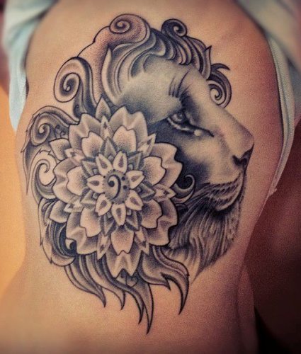 Beauty of A Lioness Tattoo