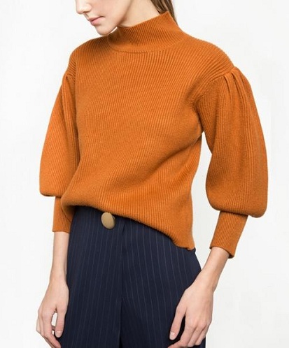 Γυναικείο πουλόβερ με φουσκωμένο μανίκι