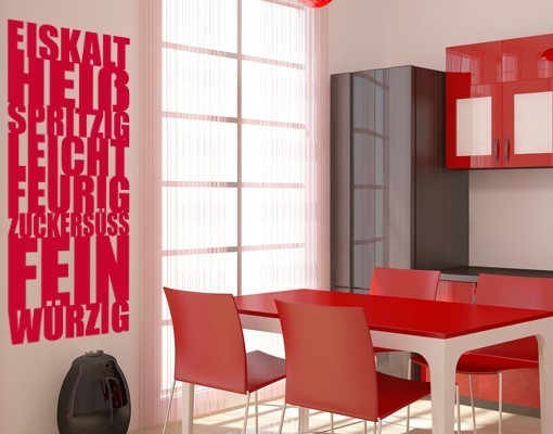 röd-vägg-dekoration-idé-kök