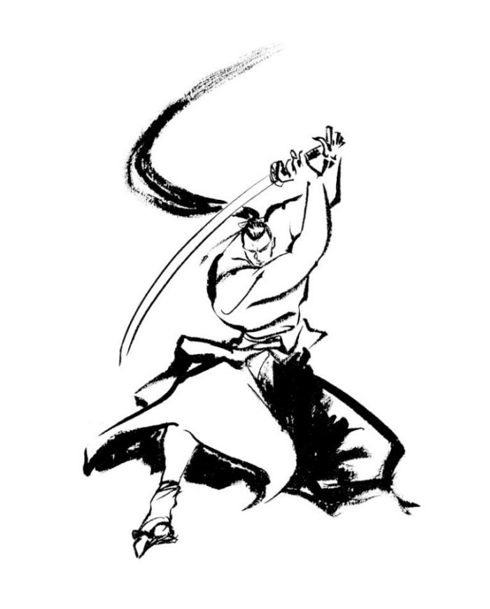samurai-idéer-mall-tatuering-motiv-män-rygg-arm-ben