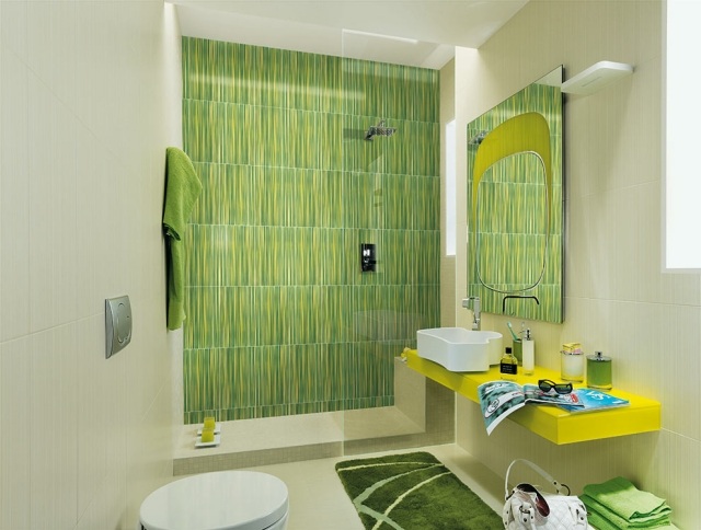 keramiska plattor-gröna-nyanser-fräsch-livlig-vägg-idéer-rubacuori