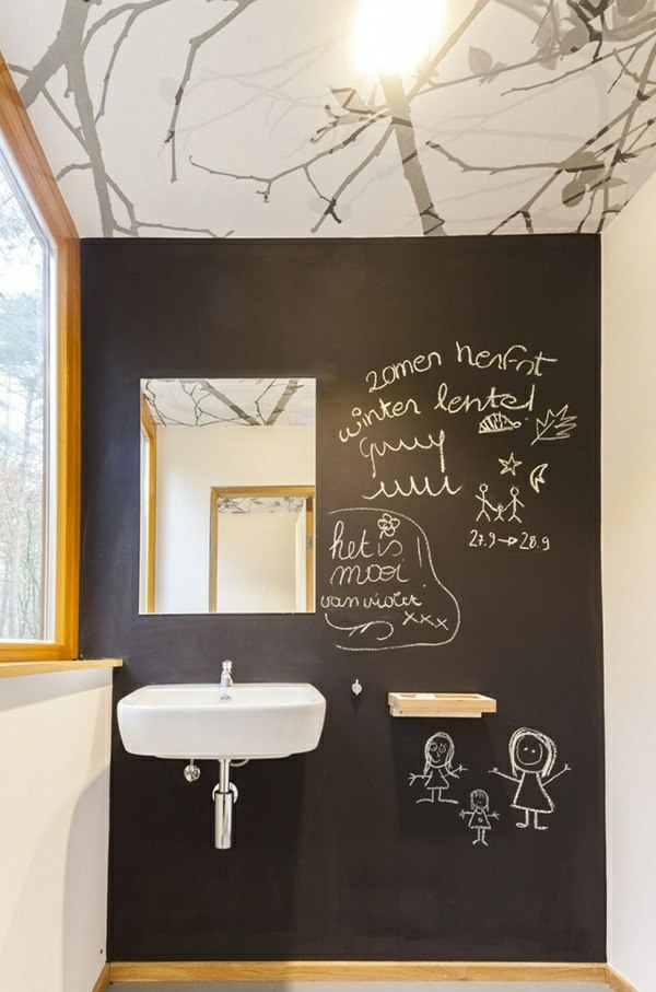 Blackboard färg vacker design barnens badrum