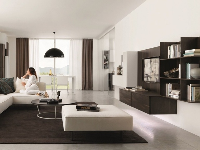 möbleringsidéer-vardagsrum-modern-brun-vit-levande vägg-Z238-Zalf