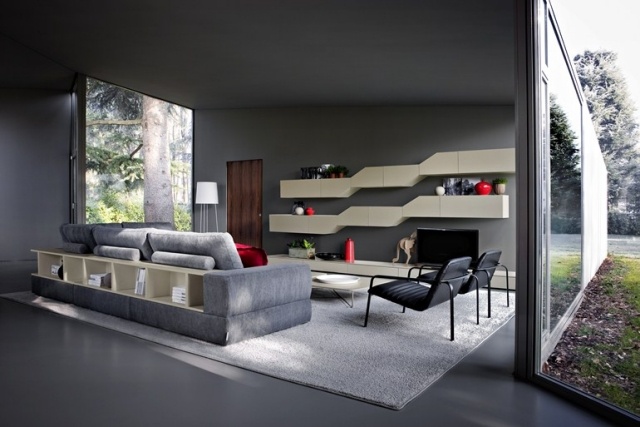 Inredningsidéer för vardagsrummet modern-vägg-enhet-lackerad-soffa-hyllor-DIAGONA-G123-Novamobili