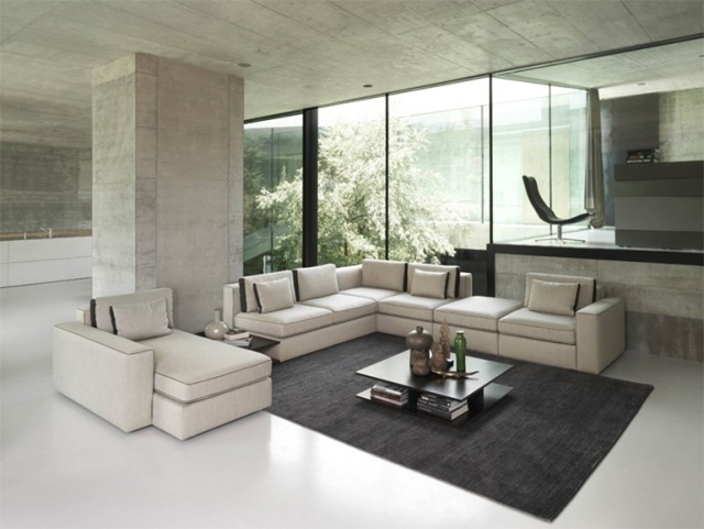 vardagsrum-möbler-moderna-modulära-soffa-stoppade-trä-soffbord-svart-de-Sede