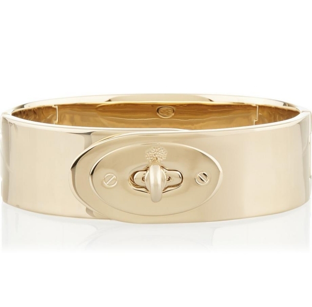 elegant-dam-tillbehör-Mulberry-Bayswater-guldpläterat-armband