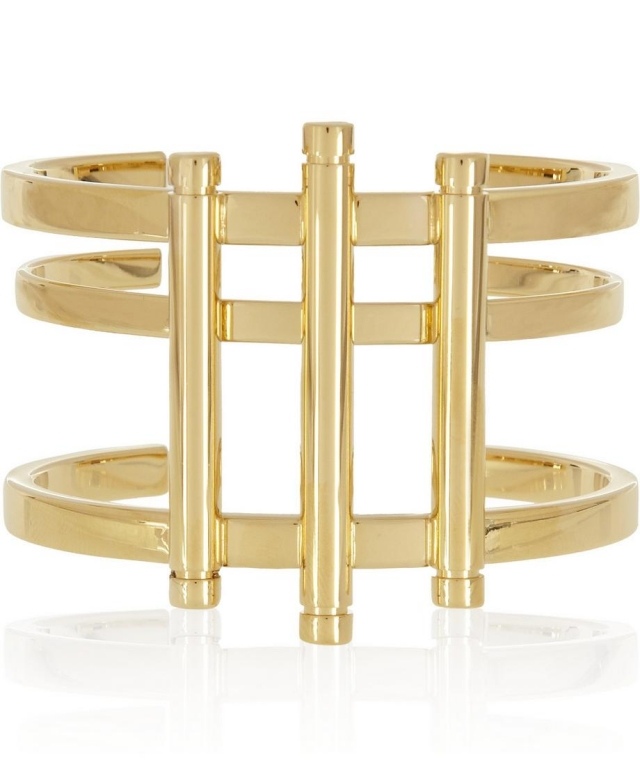 Chloé-guld-manschett-armband-design-elegant-tillbehör