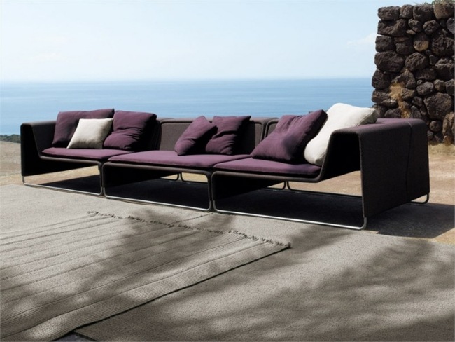 trädgårdsmöbler lounge set idéer paola lenti island soffa lila