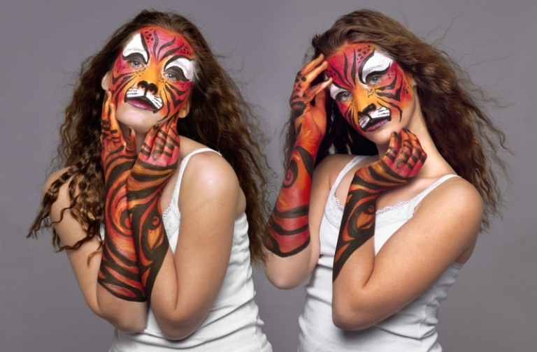 Halloween-smink-tiger-målar-katt