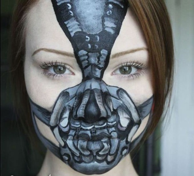 Kvinnors smink Batman Inspired Skull Paint