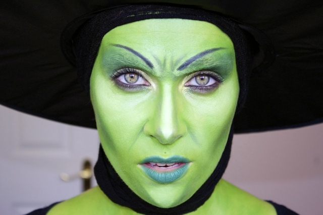 Make up makeup kvinnor grön ansiktsfärg