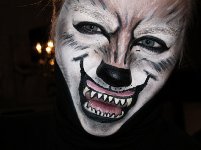 Makeup Halloween idéer räv ansikte