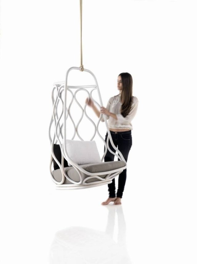 Hängande stol nautica-Inomhus utomhus vävda möbler idéer trender