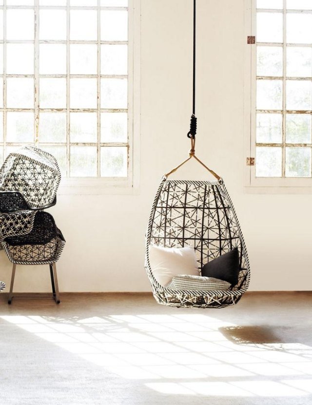 Hängande stol moderna flätade möbler Kittal-inomhus-utomhus