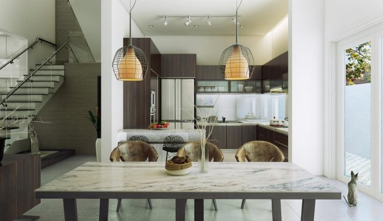 matsal-möbler-design-modern-neutral-färger-vardags-kök-design-marmor-bord