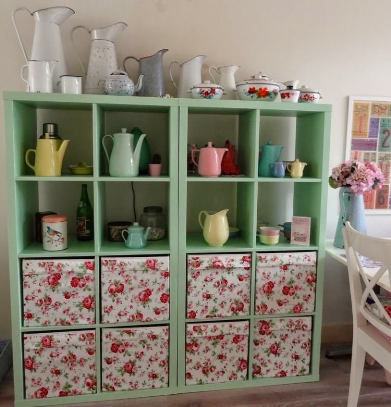 Ikea-Regale-Kallax-Kueche-vintage-design-idéer