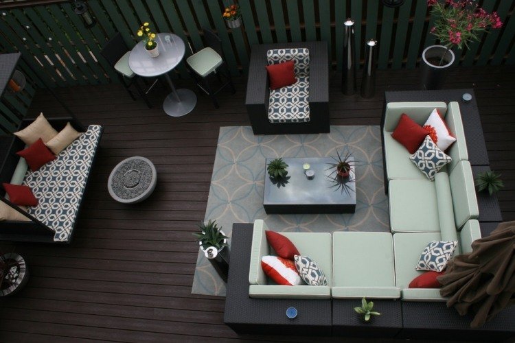 trädgård design-terrass-planka-golv-rotting-sittmöbler