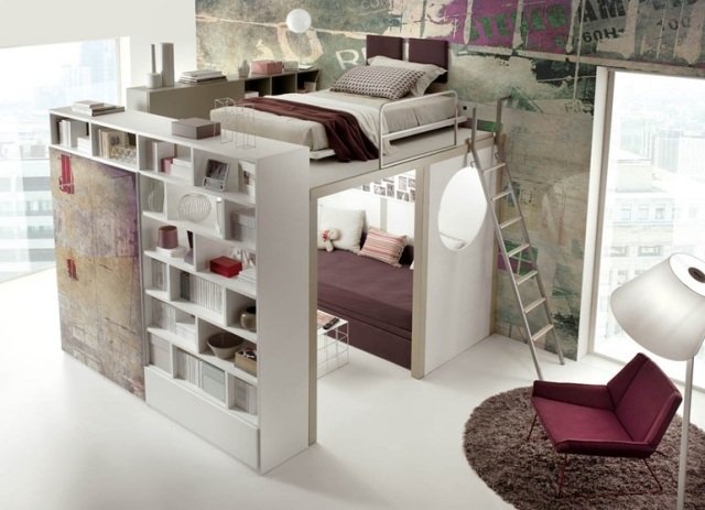 barnrum-möbler-set-loft säng-skrivbord-hyllor-TIRAMOLLA-173-TUMIDEI