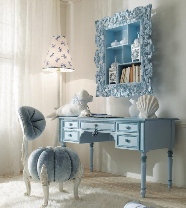 volpi-barnkammare-möbler-skrivbord-vägg-hylla-blå
