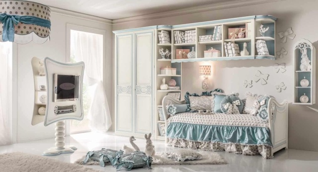 Barnrumsidéer -möbler-klassisk-stil-vit-blå-sophie