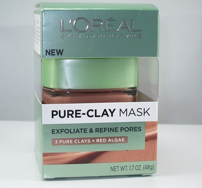 L’oreal Paris Pure Clay Mask Απολέπιση και βελτίωση των πόρων