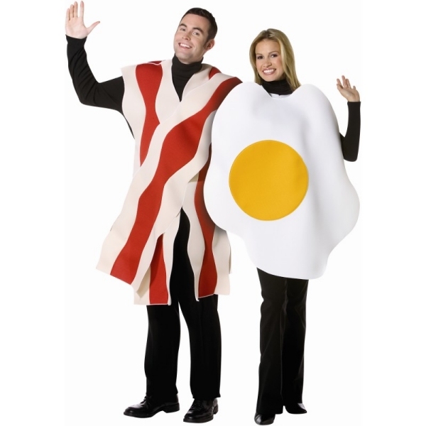 Skinka och ägg frukost-kostymidéer-ovanlig karneval