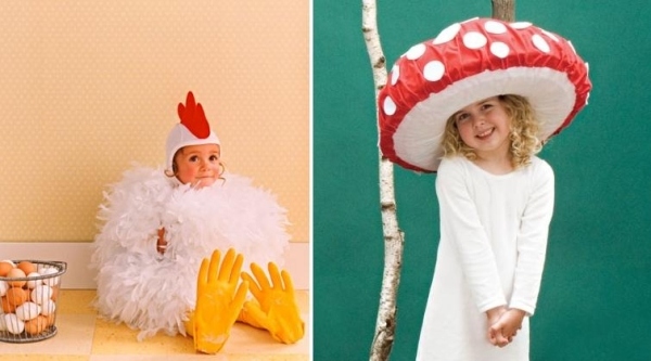 Roliga barndräkter svamp hatt kyckling tillbehör karneval
