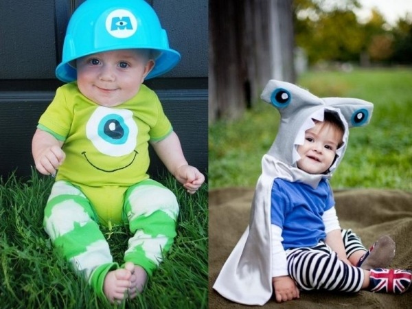 Monster förklädda barn baby toddler idéer haj dräkt