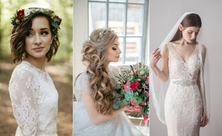 Idéer för bröllopsfrisyrer öppnas med ett romantiskt eller elegant utseende