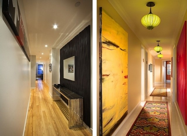 svart-vägg-3d-effekt-dekorativ-väggmålning-storformat-korridor