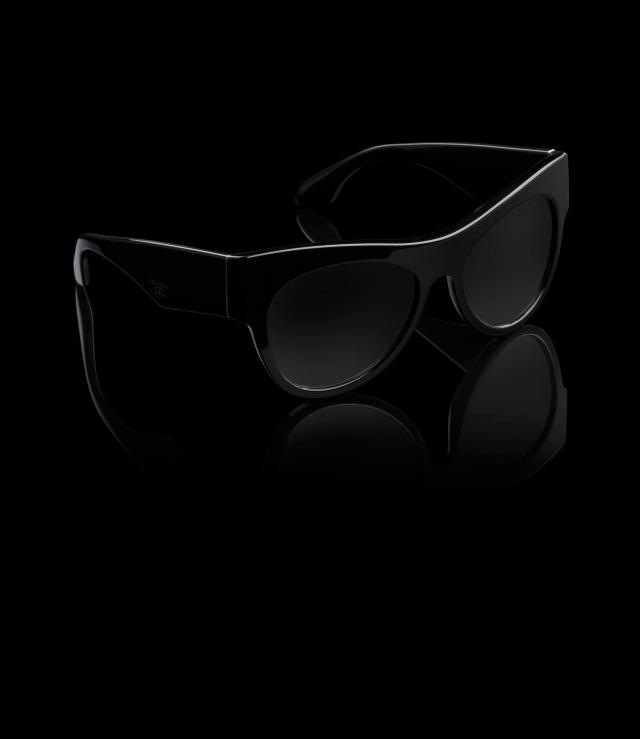 Unisex-solglasögon-plast-svart-gradient-prada