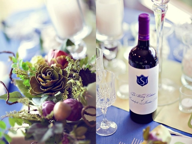 vin-flaska-blommor-bukett-lila-dekoration