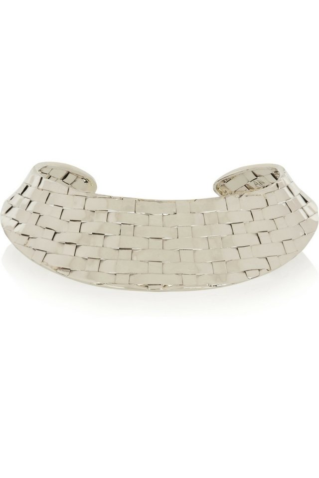 Korgmotiv-silver färg-fashionabelt halsband