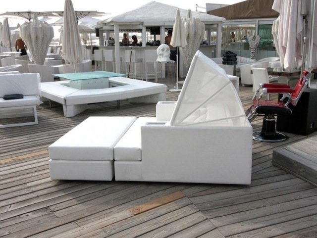 utemöbler för terrass solcells relax soffa santa monica vit sol segel