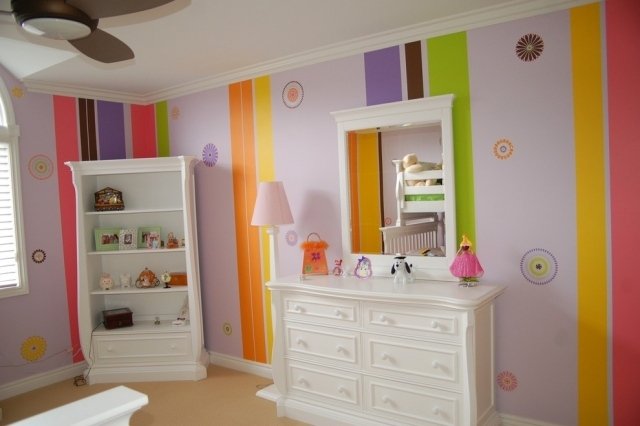 ränder-mönster-väggmålning-färgglada-färger-barnrum