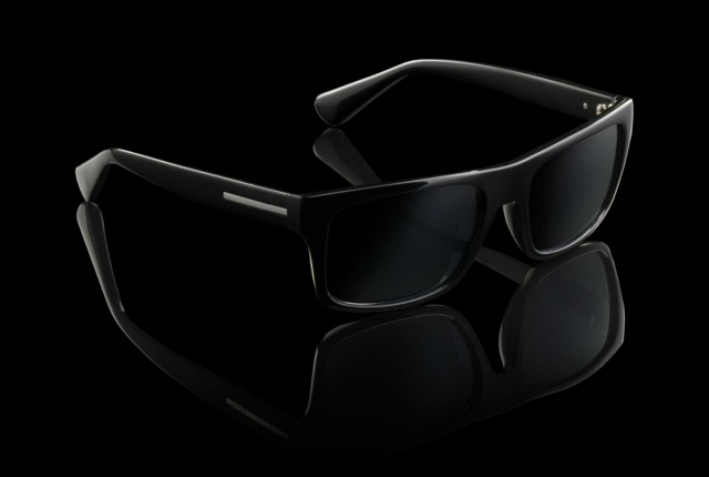 Solglasögon aluminiumram svart färg