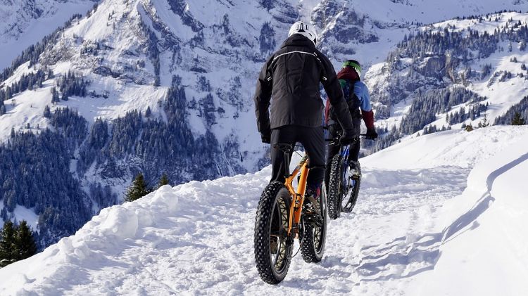 mountainbike rutt cykelbana cykling vinterväg