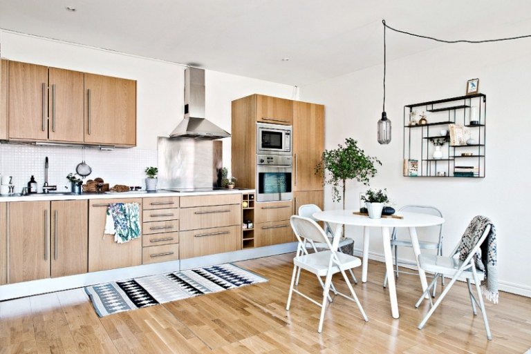 Idéer-litet-kök-trä-stål-skandinavisk-lägenhet