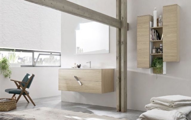 moderna-badrum-möbler-START-vägg-tvättställ-ljus-trä-vägg-hyllor