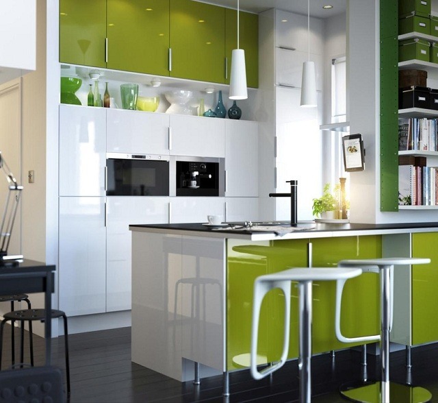 minimalistisk design-grön-med-grå-gasspisar