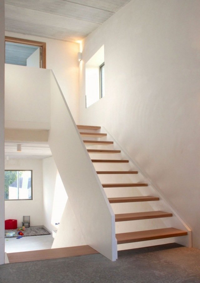trappor två-spar trappa-minimalistisk designarkitektur