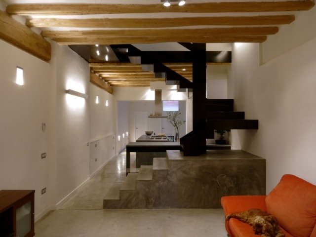 Lägenhet loft idéer design-med trappor konstruktion klättra inomhus modernt