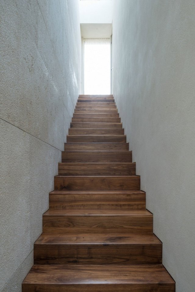 idéer om material i trappkonstruktion-trä betongväggar