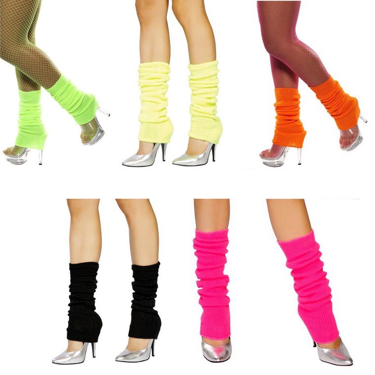 80-talstema-fest-outfit-neon-handskar-kvinnor-silver-pumps