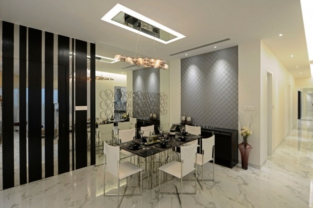 lyx-matsal-design-marmor-golv-skiljevägg-färger-grå-vit