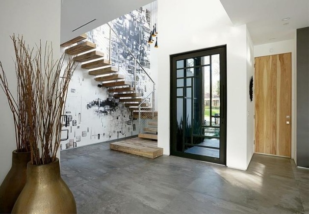 dekorativ-vägg-design-cantilever-trappor-trä-interiör-färger-vit-grå
