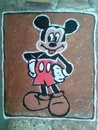 Uudet Mickey Cartoon Rangoli -mallit