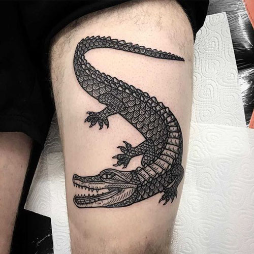Σχέδια τατουάζ αλιγάτορα 1