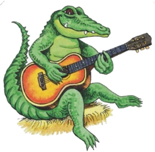 Sarjakuva Alligator Tattoo Design