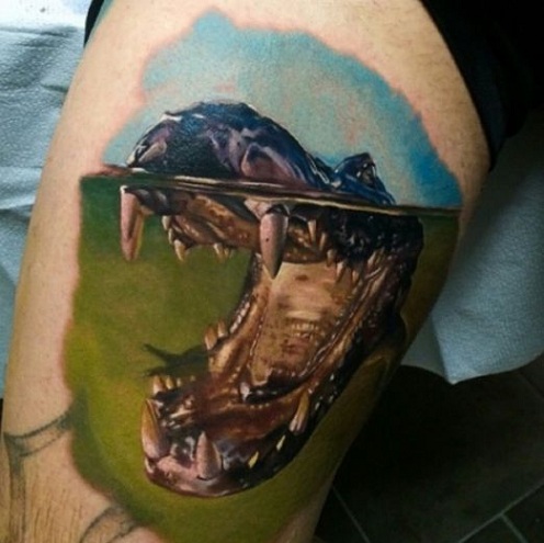Vilkas Alligator Tattoo Design